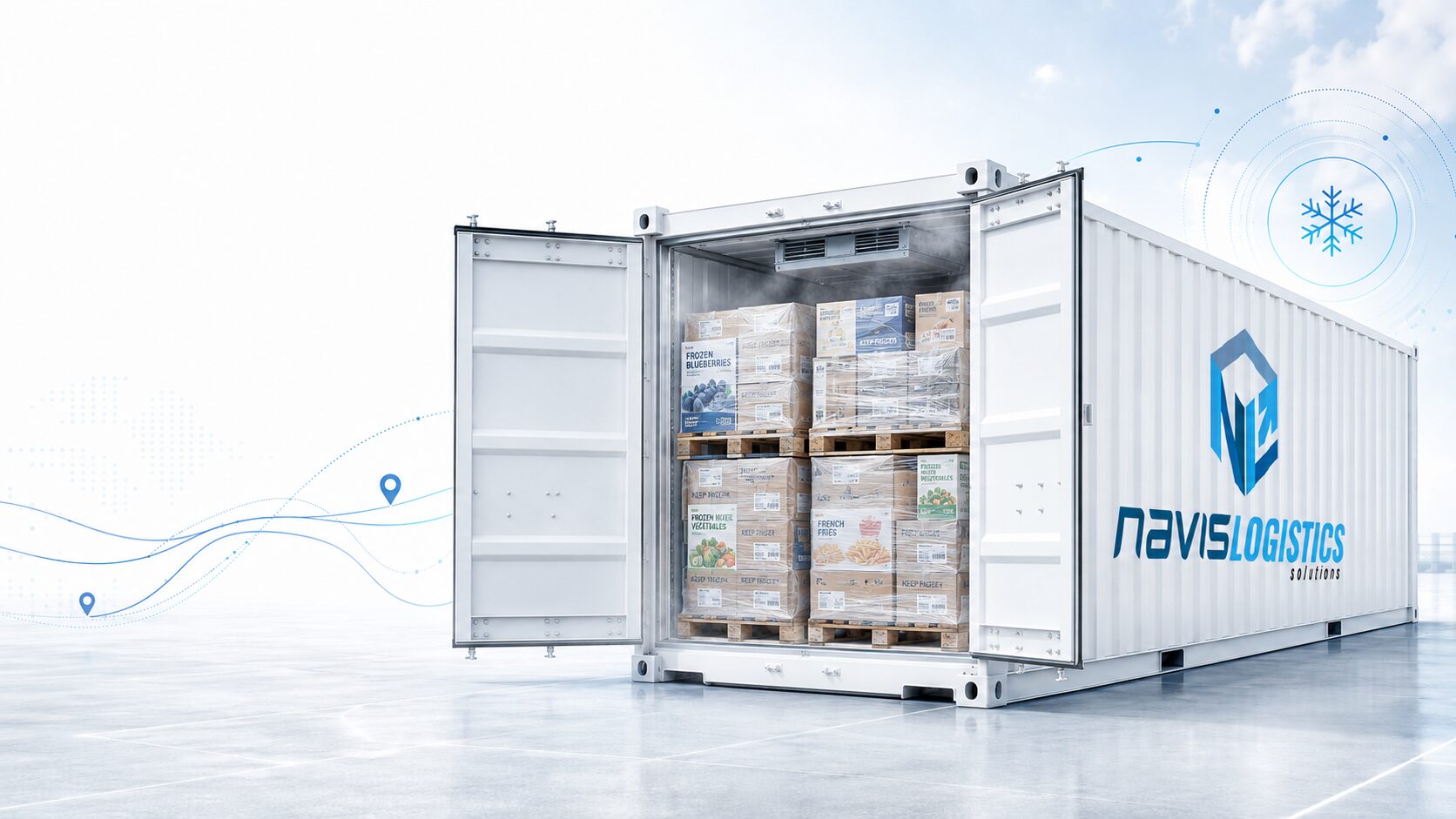 Contenedor refrigerado del servicio Consolidado Reefer de Navis